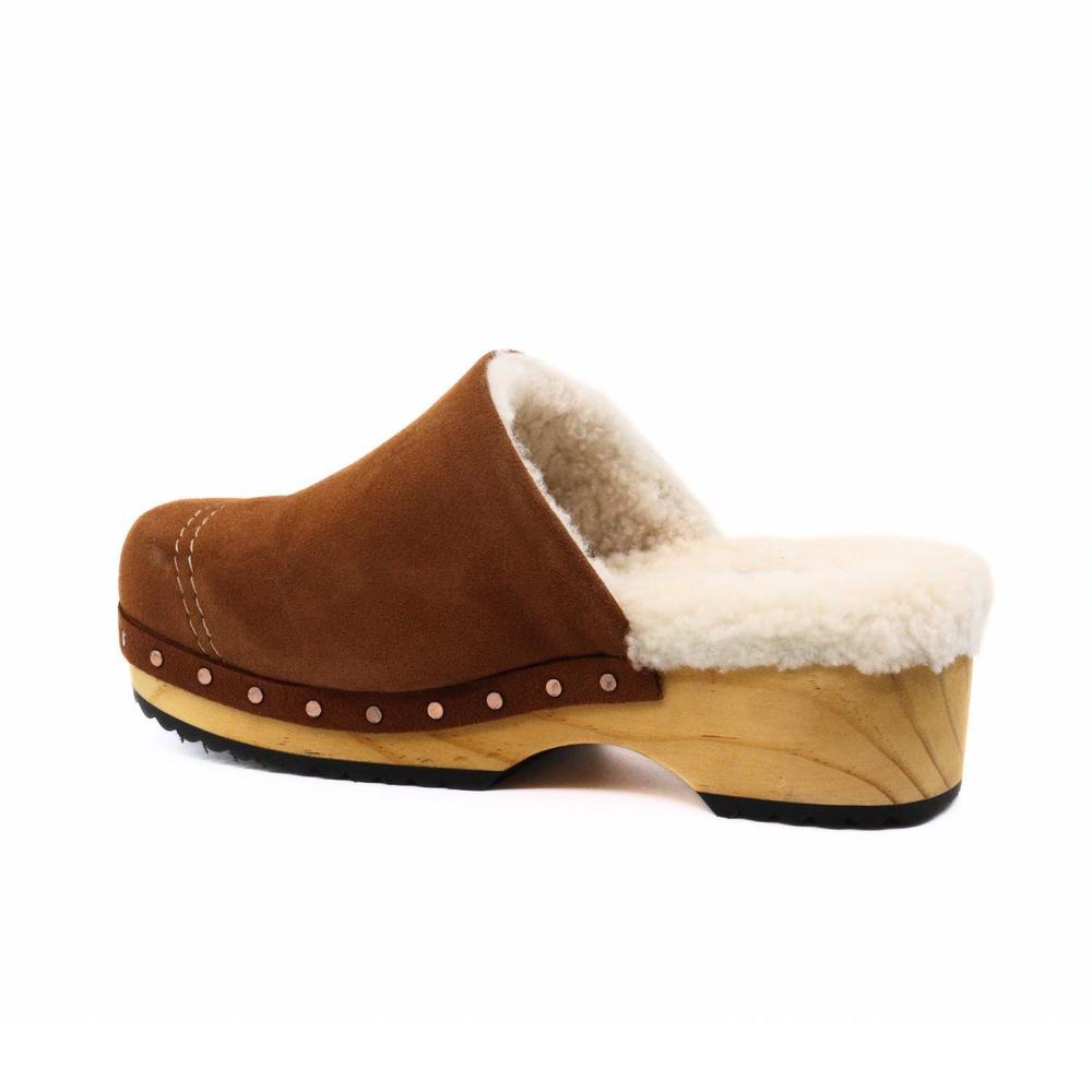 NEW FREE PEOPLE women's oak cozy clog in tan - Picture 7 of 7
